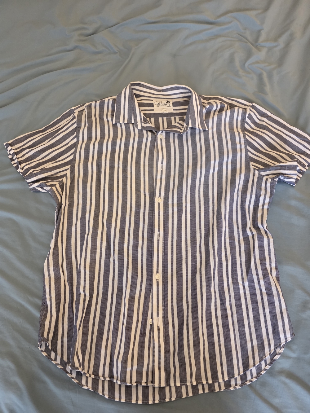 Bonobos Men's Short-Sleeve Button-Down Shirt - Blue & White Stripes